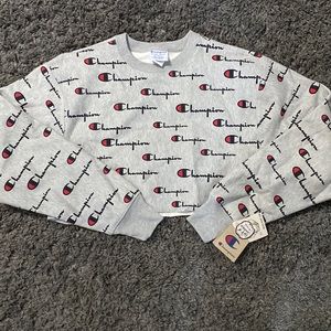 Champion crop crew neck sweatshirt